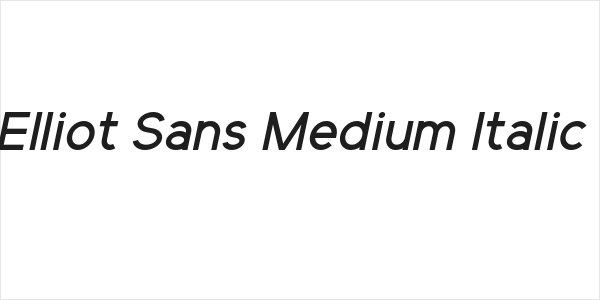 Elliot Sans Medium Italic Logo