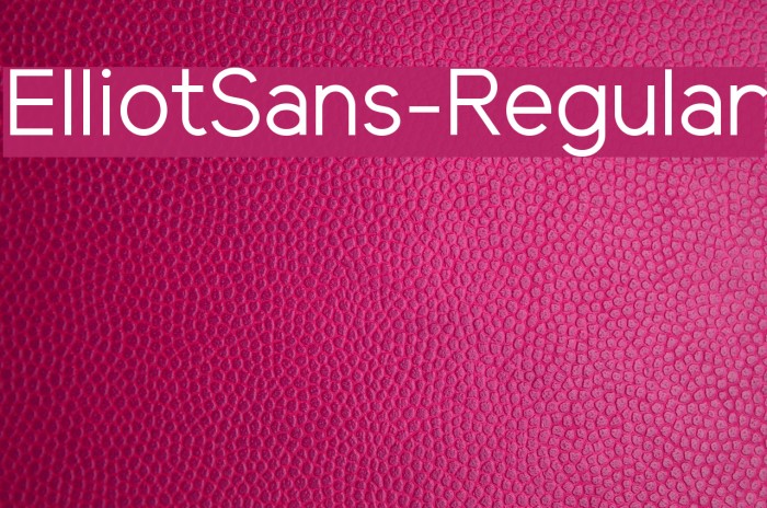 ElliotSans-Regular フォント examples