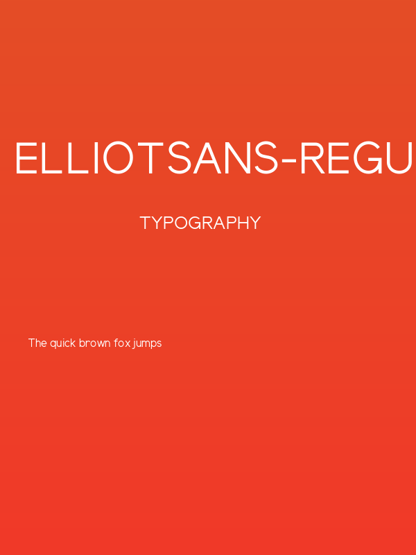 ElliotSans-Regular Poster