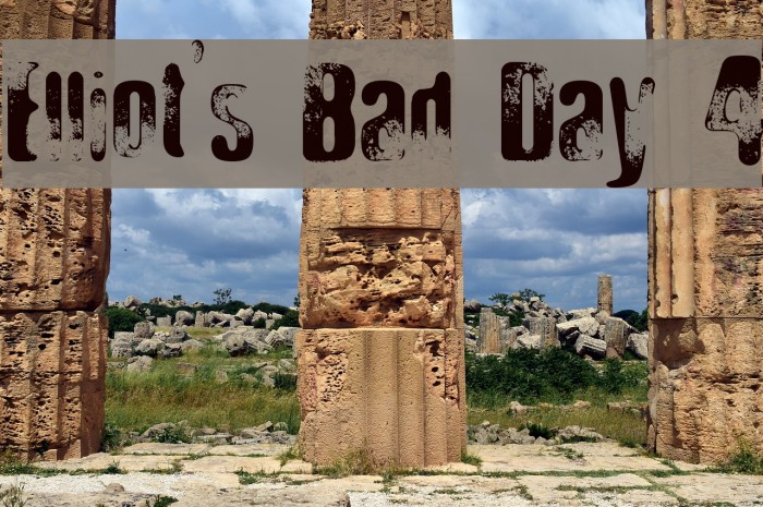 Elliot's Bad Day 4 Font examples