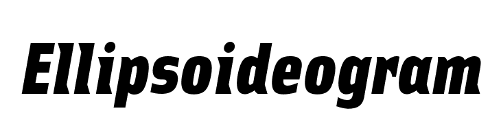 Ellipsoideogram Font