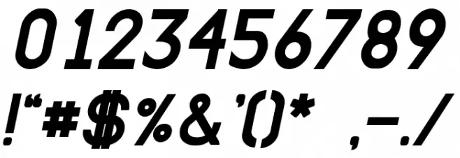 EllipticaBoldItalic Font OTHER CHARS