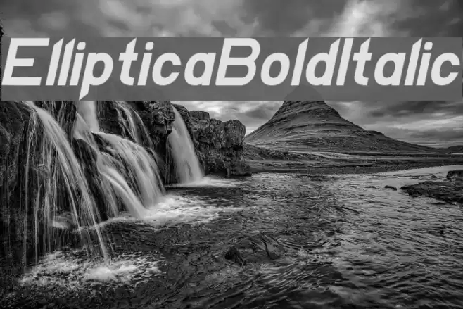 EllipticaBoldItalic Font examples