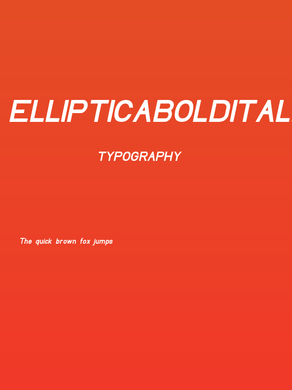 EllipticaBoldItalic Poster