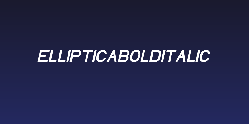 EllipticaBoldItalic Social Header