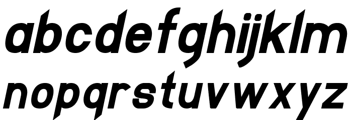 EllipticaBoldItalic Font LOWERCASE