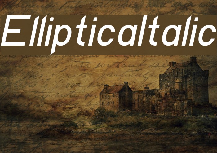 EllipticaItalic Font examples