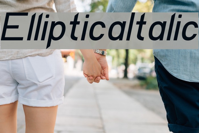 EllipticaItalic Font examples