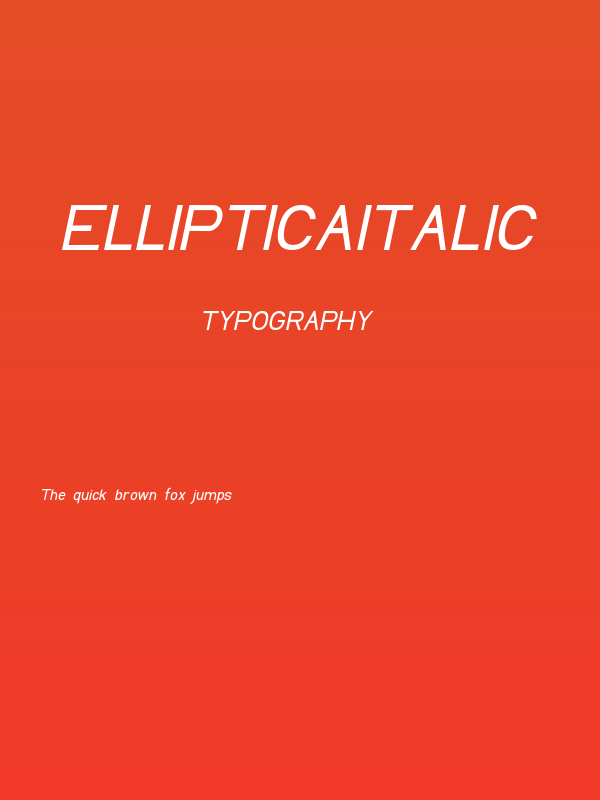 EllipticaItalic Poster