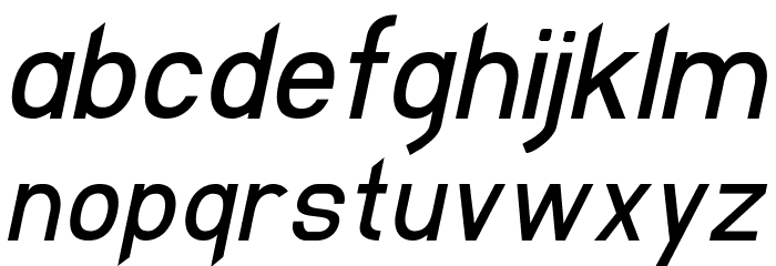 EllipticaItalic Font LOWERCASE