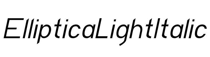 EllipticaLightItalic Font