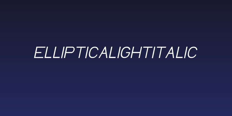 EllipticaLightItalic Social Header