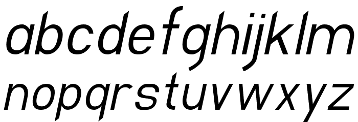 EllipticaLightItalic Font LOWERCASE