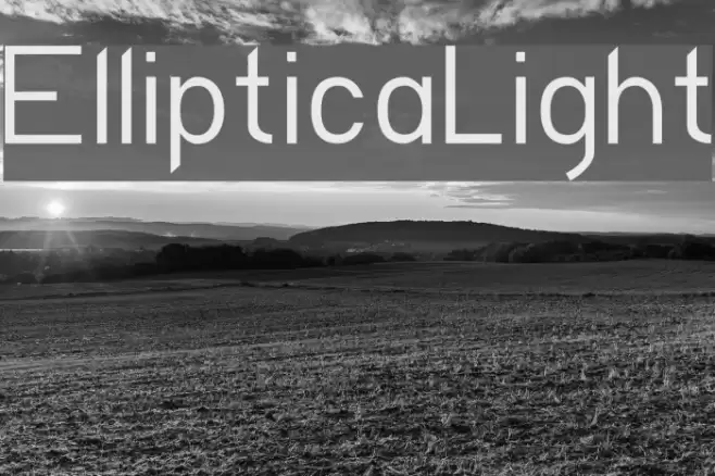 EllipticaLight Font examples