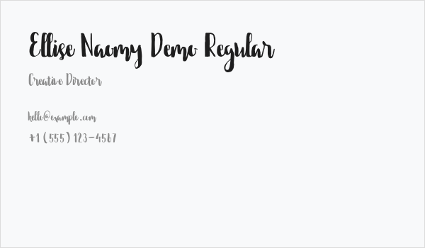 Ellise Naomy Demo Regular Business Card