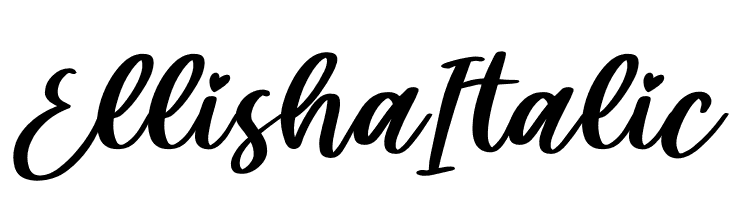 Ellisha Italic  नि: शुल्क फ़ॉन्ट्स डाउनलोड