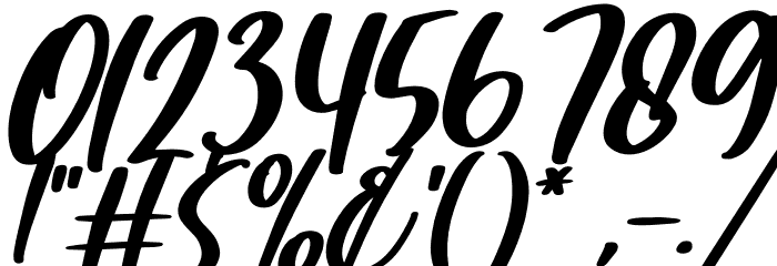 Ellisha Italic Font OTHER CHARS