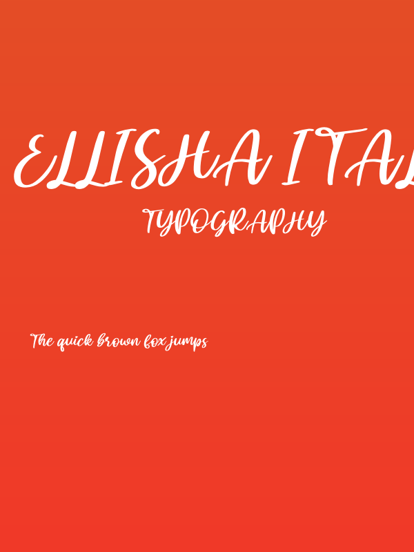 Ellisha Italic Poster
