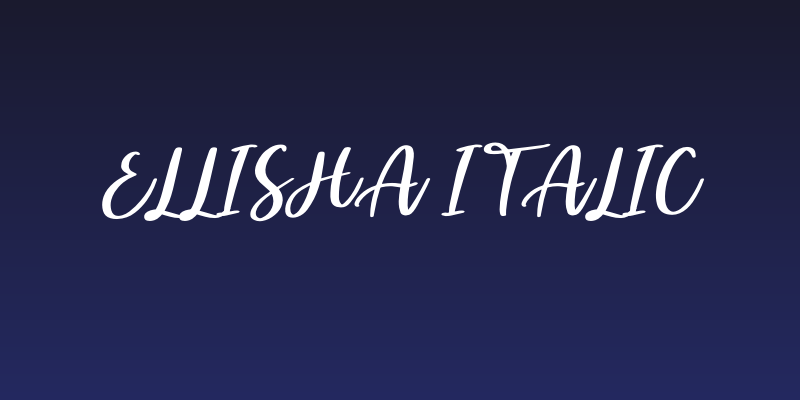 Ellisha Italic Social Header