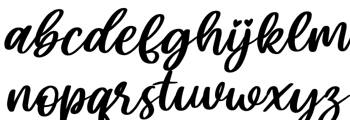 Ellisha Italic Font LOWERCASE