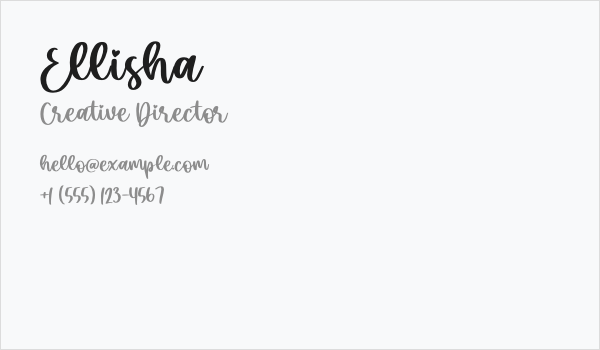 Ellisha Business Card
