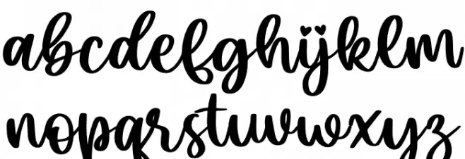 Ellisha Schriftart Kleinbuchstaben