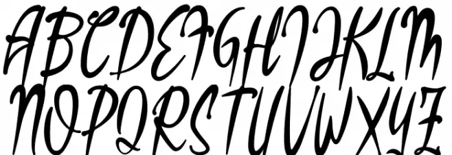 Ellpacino Handbrush Schriftart Groß
