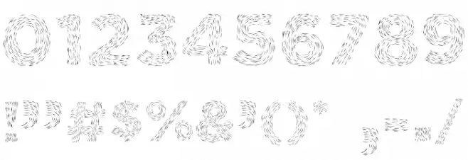 Elmars Hairy Typeface Bold Font OTHER CHARS