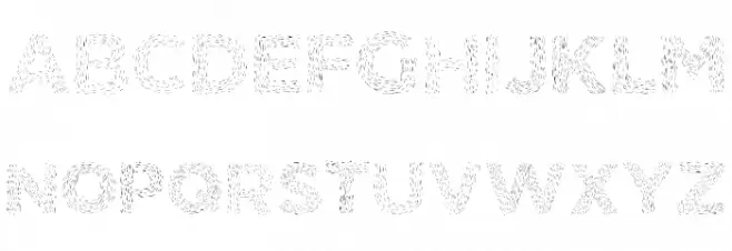 Elmars Hairy Typeface Bold Schriftart Groß