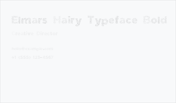 Elmars Hairy Typeface Bold Business Card