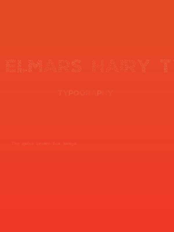 Elmars Hairy Typeface Bold Poster