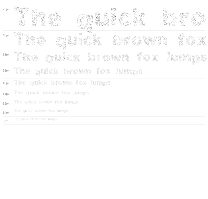 Elmars Hairy Typeface Bold Waterfall