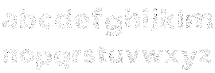 Elmars Hairy Typeface Bold Font LOWERCASE