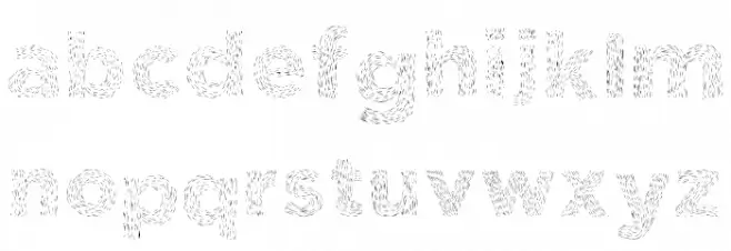 Elmars Hairy Typeface Bold Schriftart Kleinbuchstaben