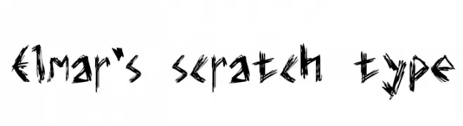 Elmar's scratch type  Frei Schriftart Herunterladen