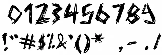 Elmar's scratch type Font OTHER CHARS