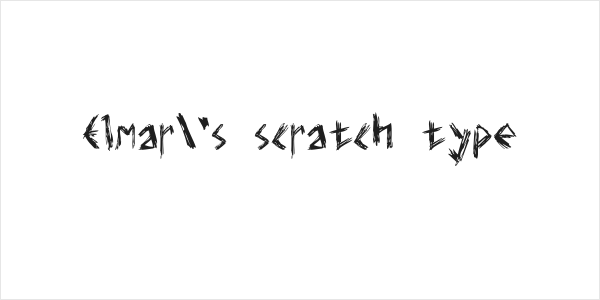 Elmar's scratch type Logo