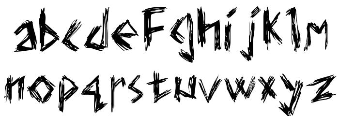 Elmar's scratch type Font LOWERCASE