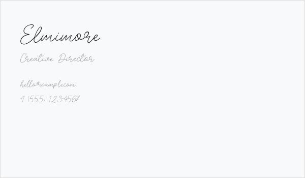Elmimore Business Card