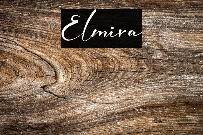 Elmira Шрифта examples