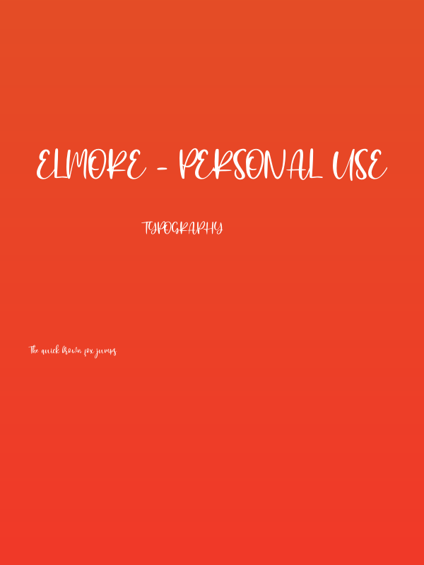 Elmore - Personal Use Poster