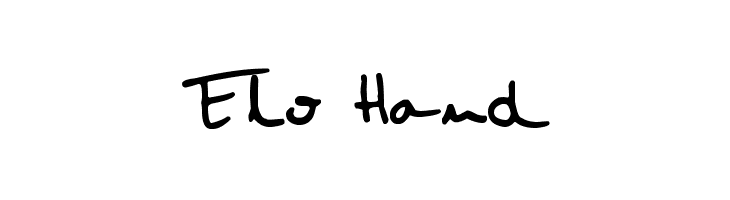 Elo Hand  font caratteri gratis