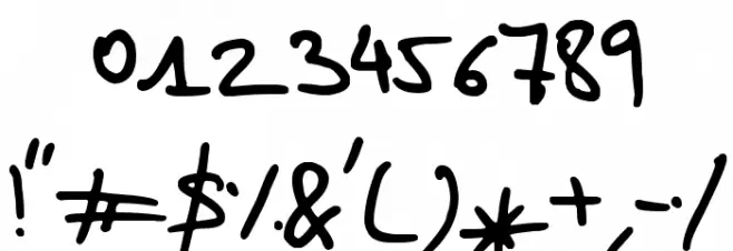 Elo Hand Font OTHER CHARS