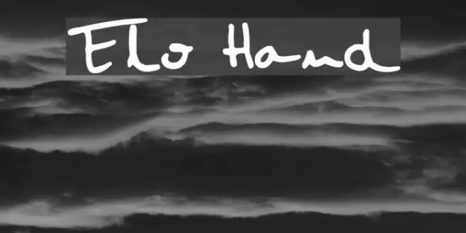 Elo Hand Font examples