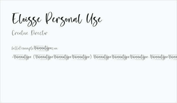 Eloisse Personal Use Business Card