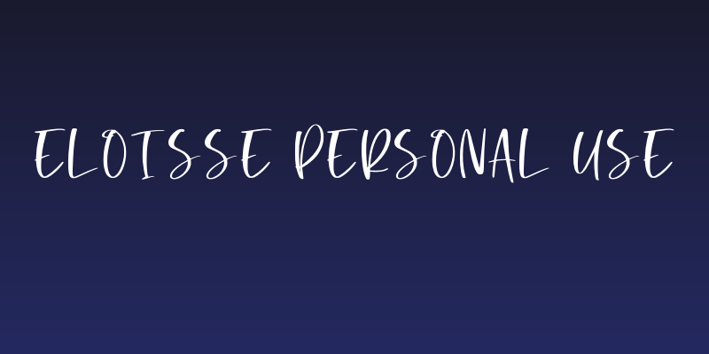 Eloisse Personal Use Social Header