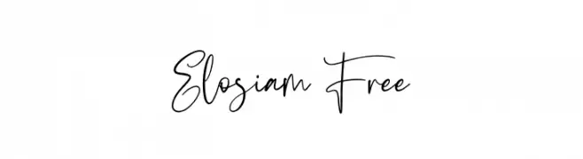 Elosiam Free  免费字体下载