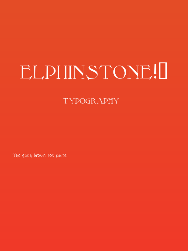 Elphinstone!" Poster