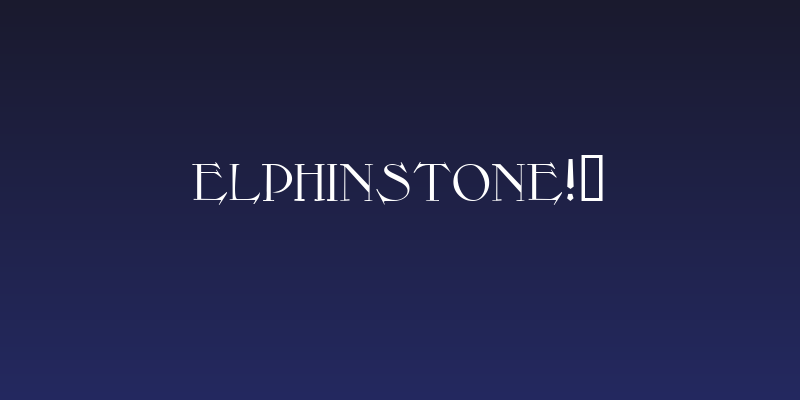 Elphinstone!" Social Header