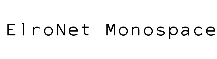 ElroNet Monospace  Free Fonts Download